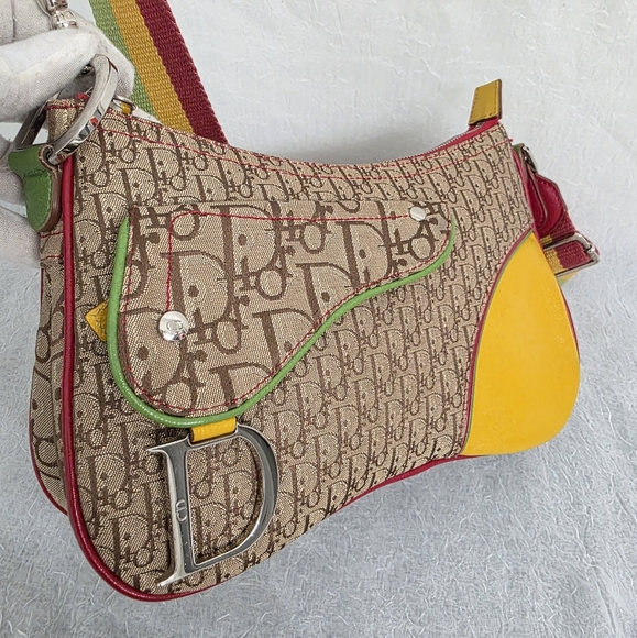 Auth Dior Rasta Trotter Saddle Bag - Picture 9 of 12